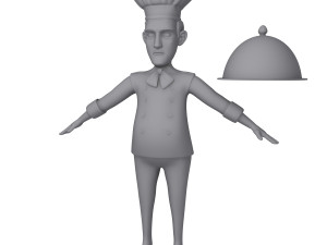 chef cartoon 02 3D Model
