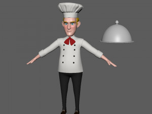 chef cartoon 02 3D Model