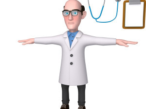 doctor cartoon 01 Modèle 3D