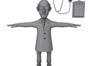 doctor cartoon 01 Modèle 3D