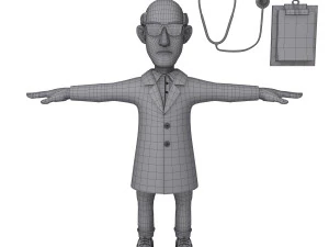 doctor cartoon 01 3D Model