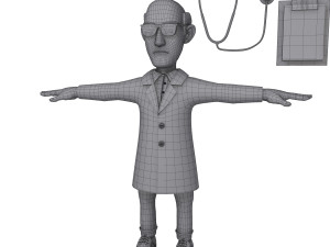 doctor cartoon 01 Modèle 3D