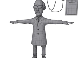 doctor cartoon 01 3D Model