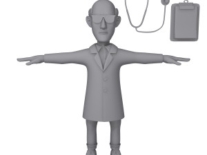 doctor cartoon 01 Modèle 3D