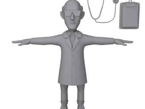 doctor cartoon 01 3D Model