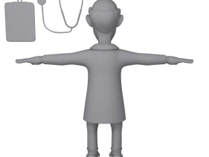 doctor cartoon 01 3D Model