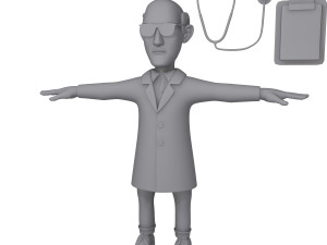 doctor cartoon 01 Modèle 3D