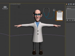 doctor cartoon 01 Modèle 3D