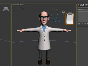 doctor cartoon 01 3D Model