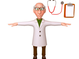 doctor cartoon 02 3D Model