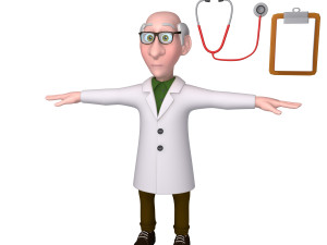 doctor cartoon 02 Modelo 3D