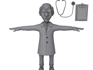 doctor cartoon 02 Modelo 3D