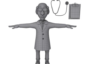 doctor cartoon 02 3D Model