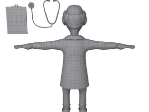 doctor cartoon 02 3D Model