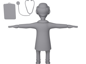 doctor cartoon 02 Modelo 3D