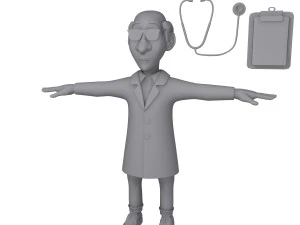 doctor cartoon 02 3D Model