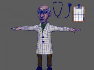 doctor cartoon 02 Modelo 3D