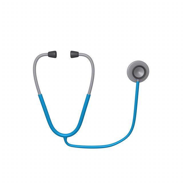 stethoscope cartoon Model 3D .c4d .max .obj .3ds .fbx .stl .blend 