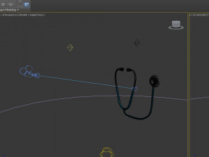 stethoscope cartoon Model 3D