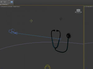 Stethoscope cartoon 3D Model