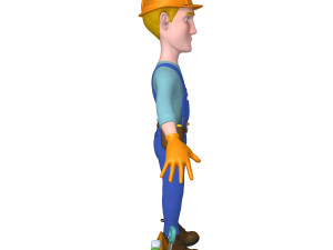 worker cartoon 02 3Dモデル