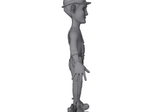 worker cartoon 02 3Dモデル