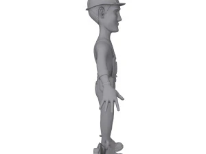 worker cartoon 02 3D Model