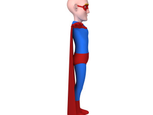 superhero cartoon 03 3D Model