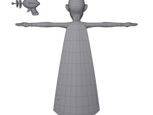 superhero cartoon 03 3D Model