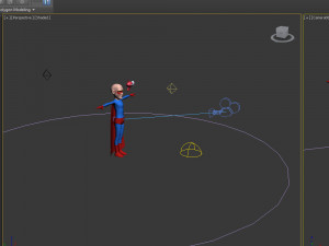 superhero cartoon 03 3D Model