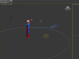 superhero cartoon 03 3D Model