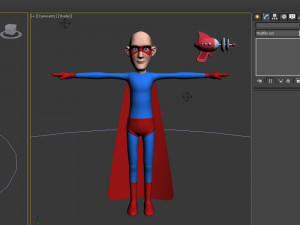 superhero cartoon 03 3D Model