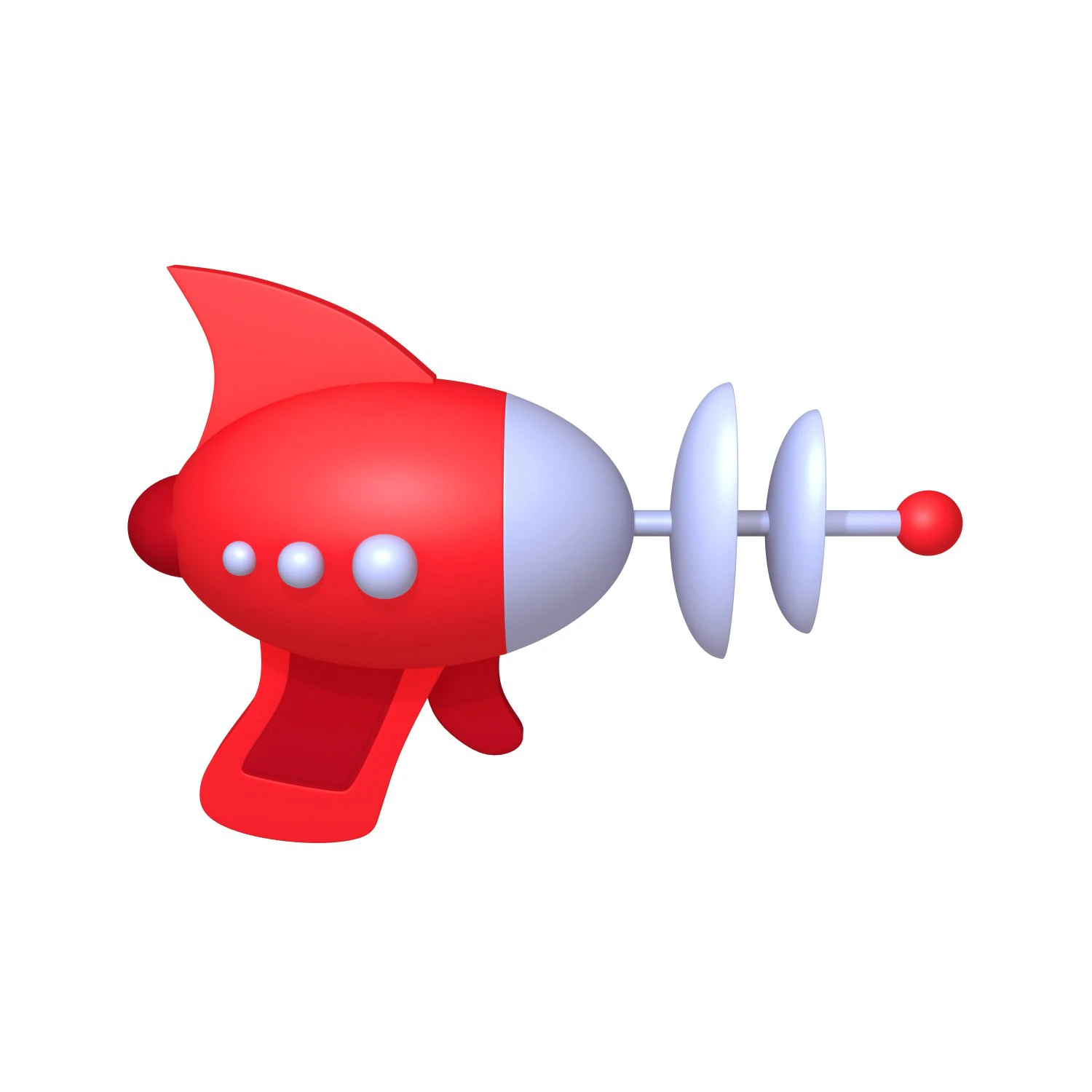 Space laser cartoon 3D Model .c4d .max .obj .3ds .fbx .stl .blend 