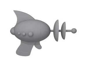Space laser cartoon 3D Model