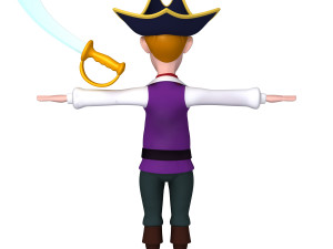 pirate cartoon 02 3D Model