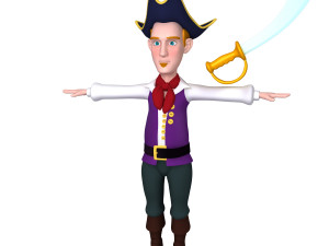pirate cartoon 02 3D Model