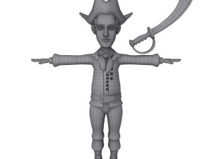 pirate cartoon 02 3D Model