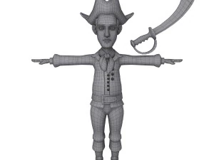 pirate cartoon 02 3D Model