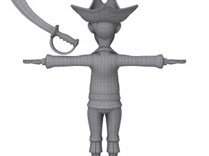 pirate cartoon 02 3D Model