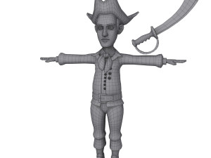 pirate cartoon 02 3D Model
