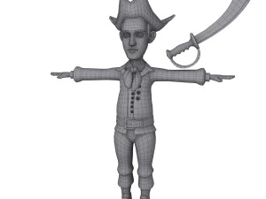 pirate cartoon 02 3D Model