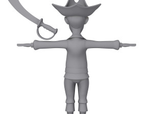 pirate cartoon 02 3D Model