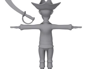 pirate cartoon 02 3D Model