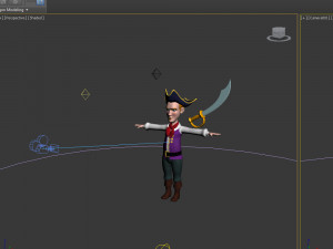 pirate cartoon 02 3D Model