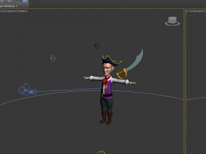 pirate cartoon 02 3D Model
