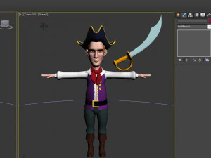 pirate cartoon 02 3D Model