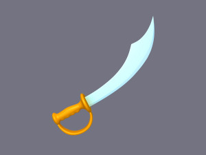 sword cartoon 02 3D Model