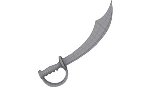 Schwertkarikatur 02 3D Modell