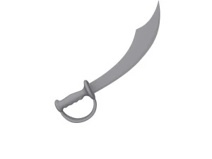 Schwertkarikatur 02 3D Modell