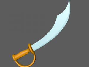 Schwertkarikatur 02 3D Modell